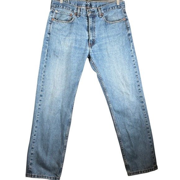 Levi's 501 Jeans Men's W36 L32 Light Wash Denim Classic Straight Leg - Picture 1 of 8